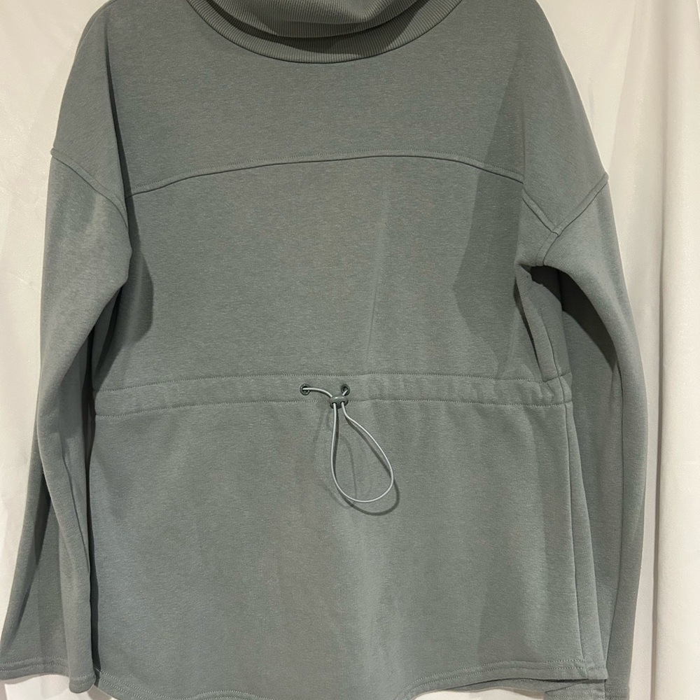 Teal Long Sleeve Pullover with Drawstring